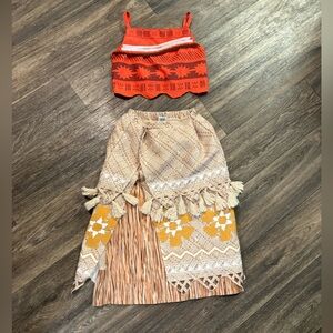 Disney Store Moana Costume Halloween Dress Up Size 9/10
